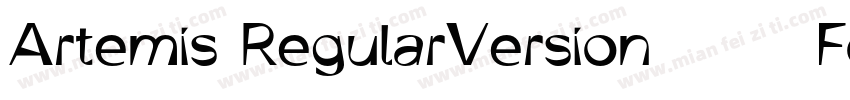 Artemis RegularVersion 1001Fontse字体转换